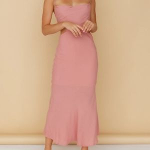 Fortunate One Running to You Dress in Blush